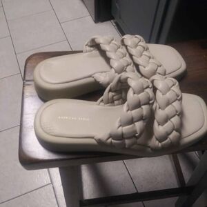 American Eagle Outfitters Women's Tan Braided Sandals